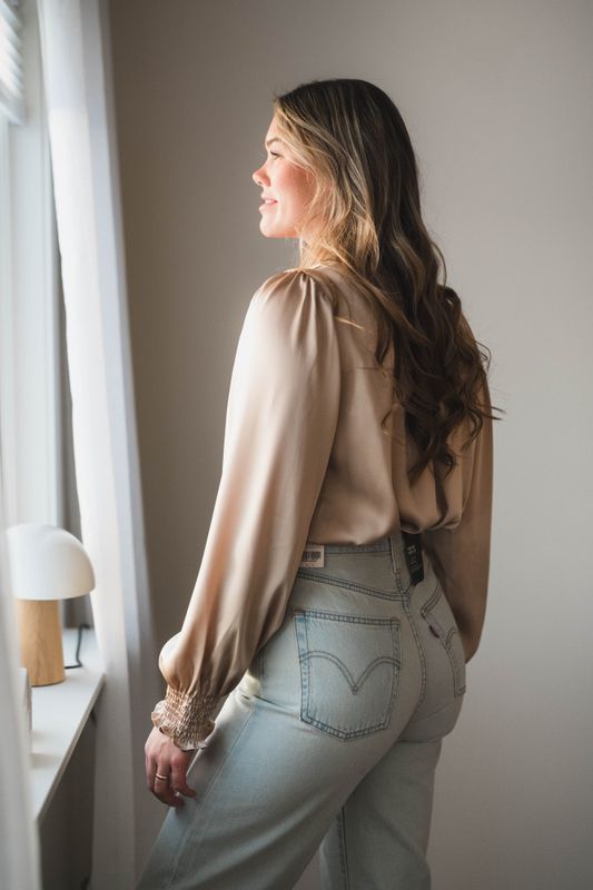 Zamola Blouse Dark Sand 
