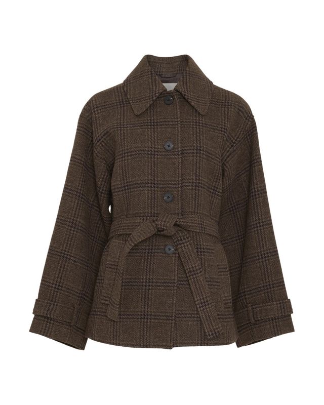 Amaranda Jacket Check Hot Fudge/Rubbe 