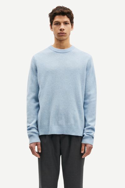 Hovedbilde Isak Knit Sweater 15010 Subdued Blue 