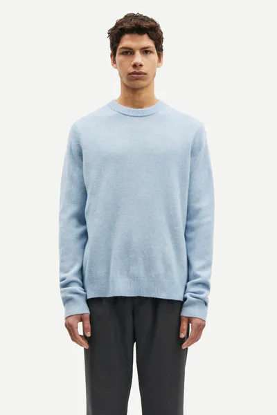 Hovedbilde Isak Knit Sweater 15010 Subdued Blue 