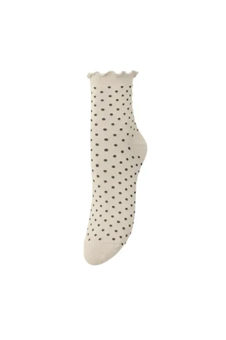 Hovedbilde Dotted Frilla Short Sock Birch White 