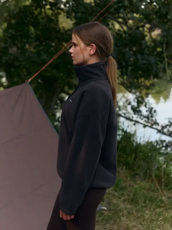 W. Polar Fleece Half-Snap Pullover Cocoa Bean 