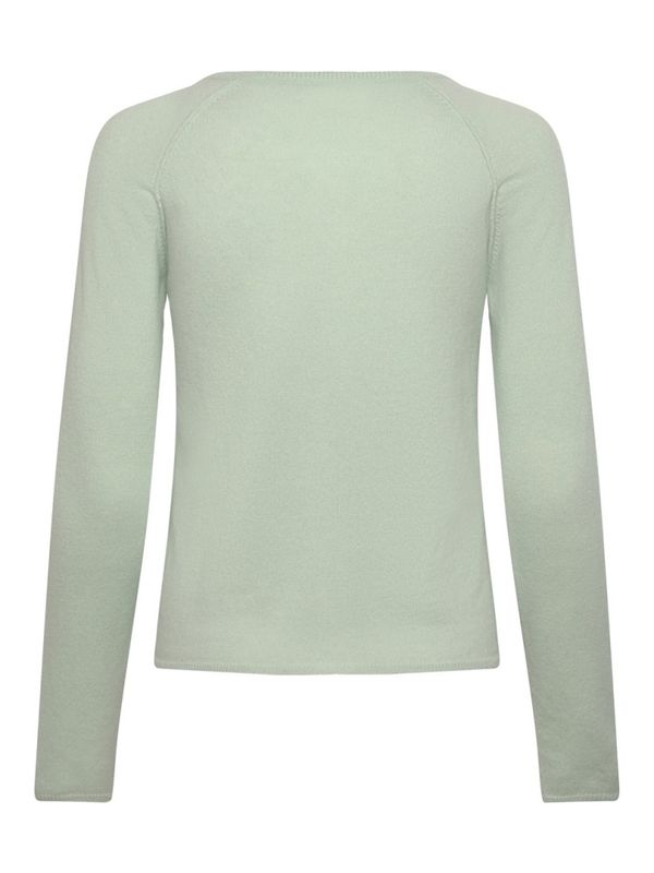 Laica Cashmere LS O-Neck Raglan Cardigan Green Lily 