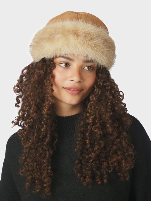 Hovedbilde Nappi Faux Fur Hat Cognac 