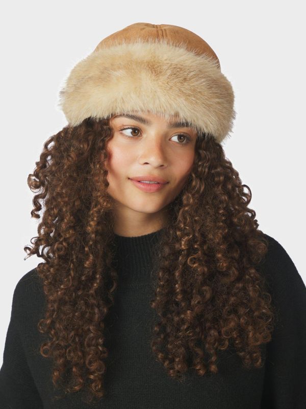 Nappi Faux Fur Hat Cognac 