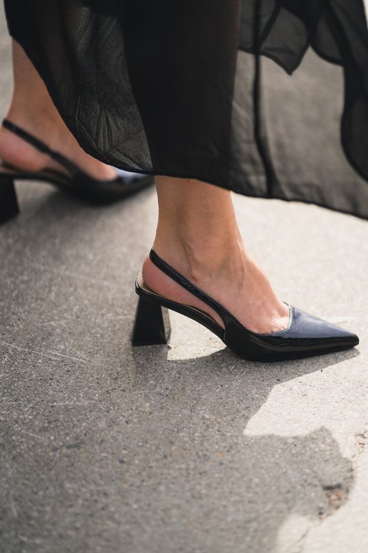 Maralyn Slingback Patent Black 
