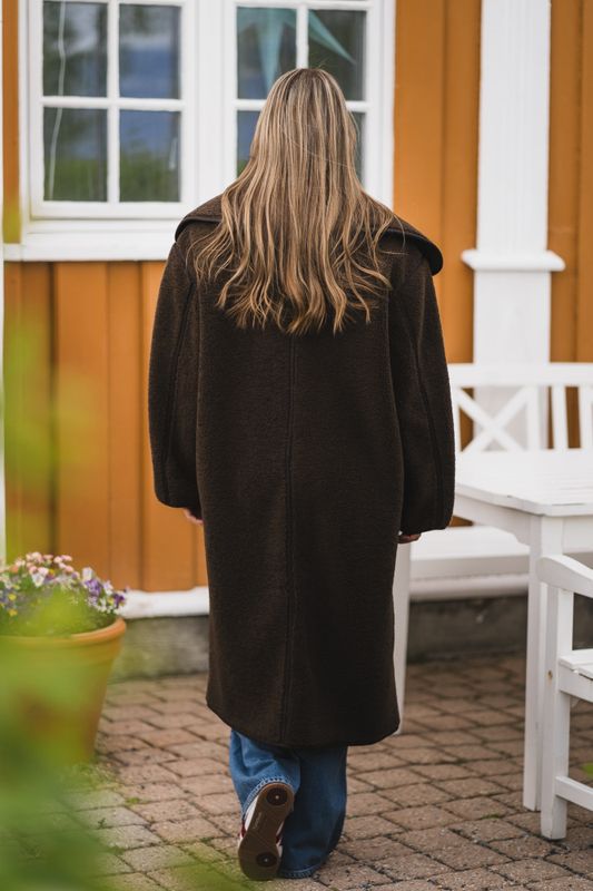 Carmen Teddy Coat Dark Brown 
