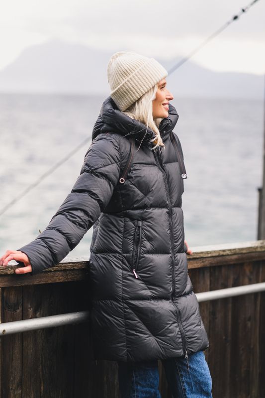 Janet Hooded Down Jacket Black 