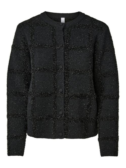 Hovedbilde Casti LS Lurex Knit Cardigan Black Shimmer 