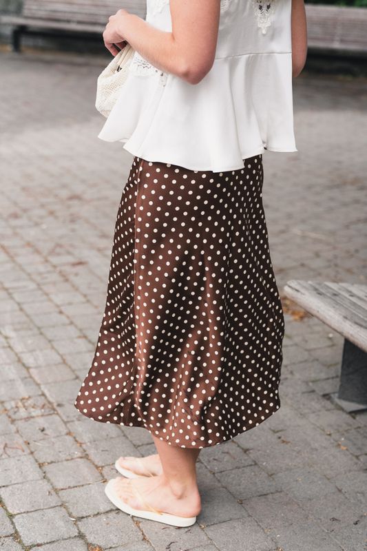 Pella HW Midi Skirt Pinecone Small Ecru Dots 
