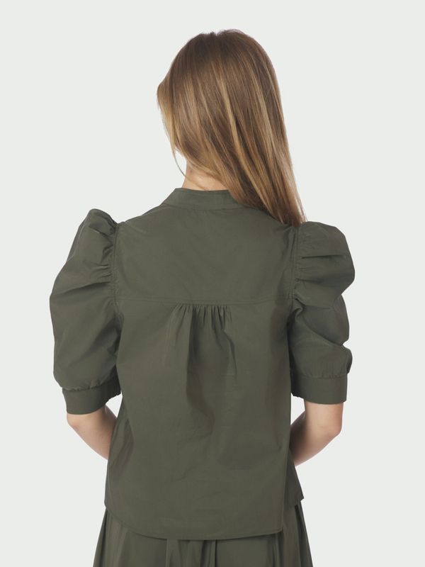 Roella Poplin Blouse  Army 