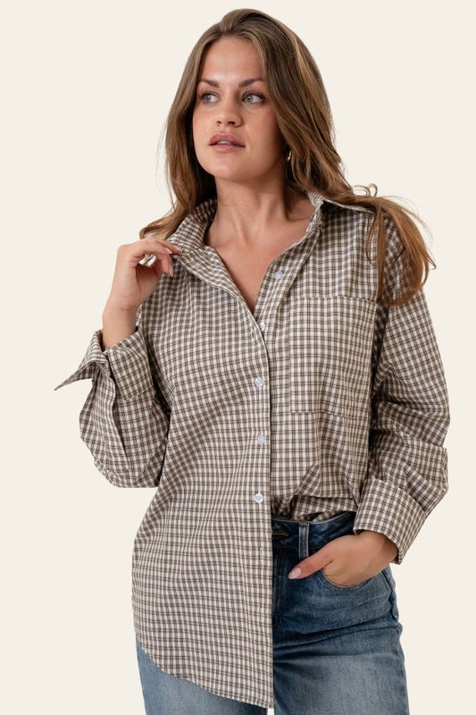 Isabellaic Shirt Brown Checks