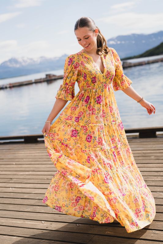 Twisted Maxi Dress Daylight Blossom 