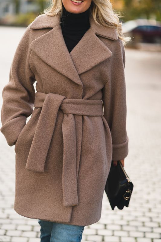 Wool Coat Mid Taupe