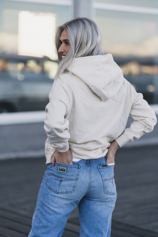 W Oslo Hoodie Ecru 