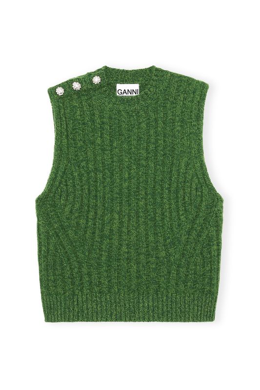 Wool Mix Vest Kelly Green 