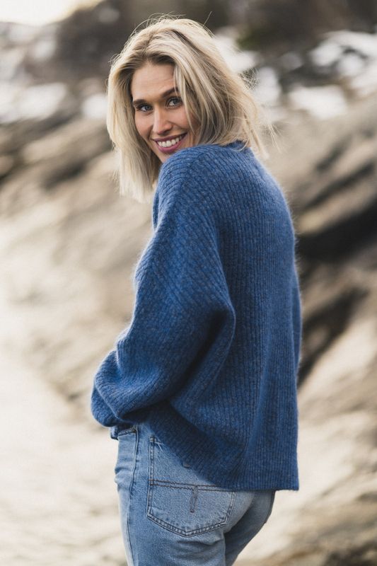 Drive Knit Cardigan Blue 