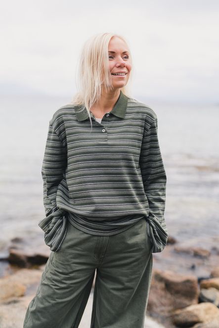 Hovedbilde Sunny Polo Green Stripe 