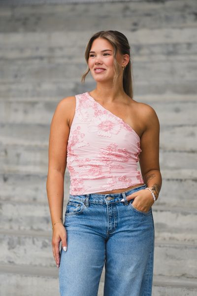 Hovedbilde Florini Big Flower Mesh Top Light Pink 