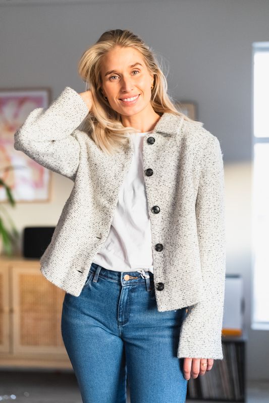 Aideena Jacket Egret Melange