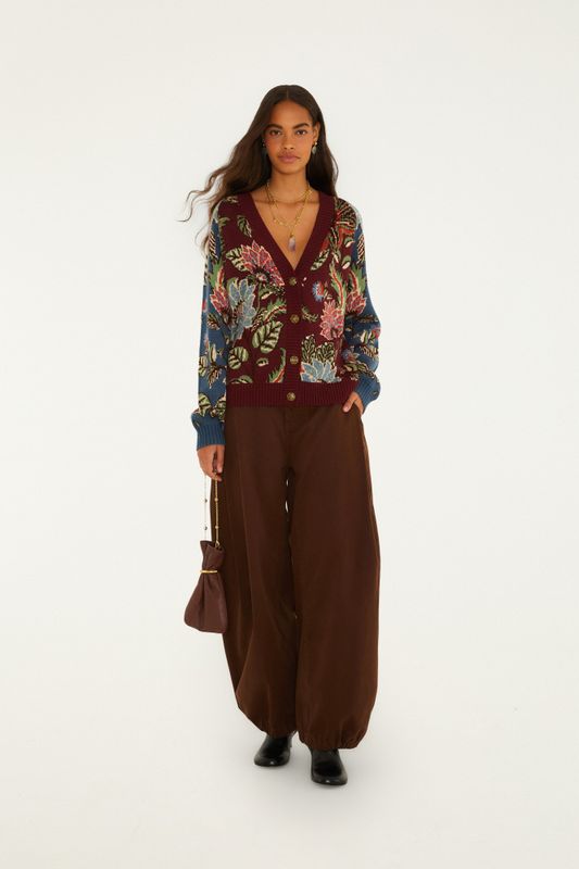 Mixed Delhi Floral Knit Cardigan Delhi Floral Mixed 