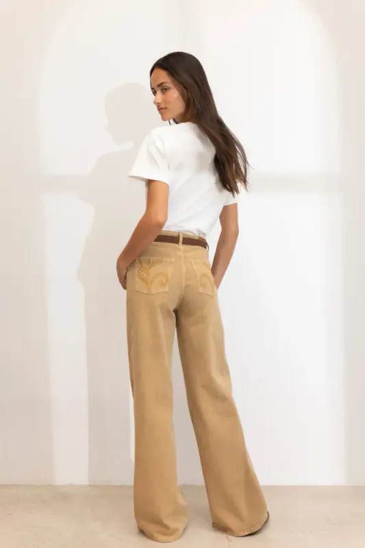 Taylor Embroidered Camel 