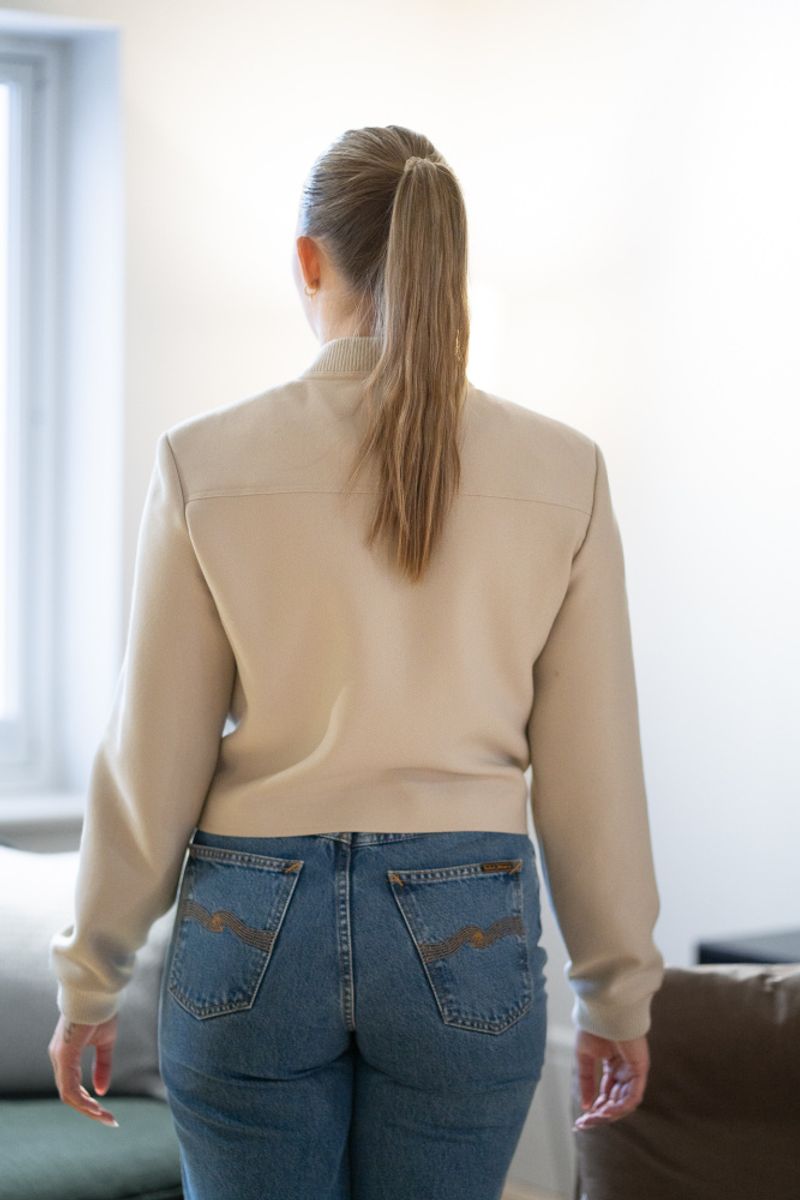 Boston Crop Jacket Bone 