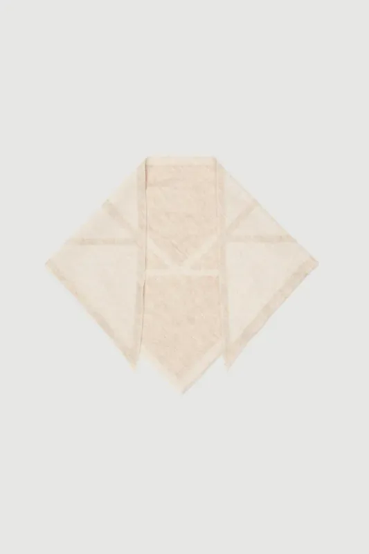 Triangle Scarf Small Cream/Light Beige 