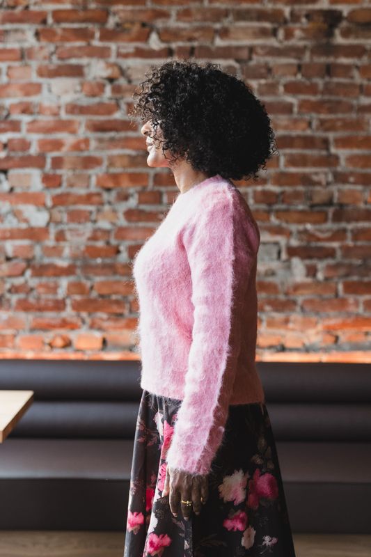 Hairy Knit Sweater Pink 