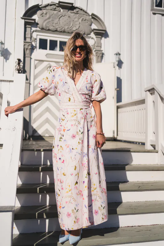 Clarine Flower Dress Offwhite 