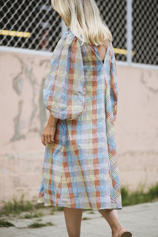 Seersucker Check Dress Multicolor 