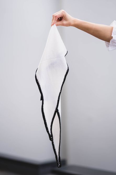 Hovedbilde Mina Stitched Merino Scarf White 