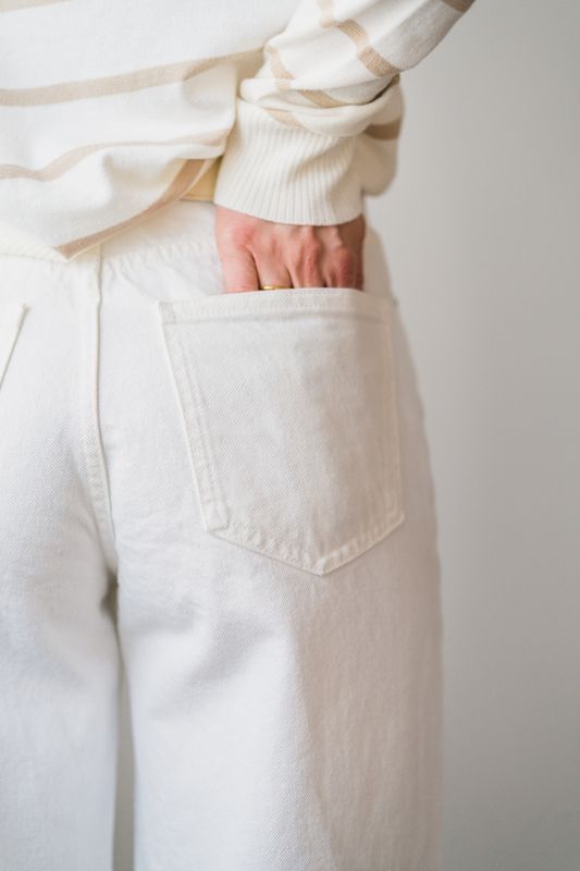 W Wide Jeans Ecru 