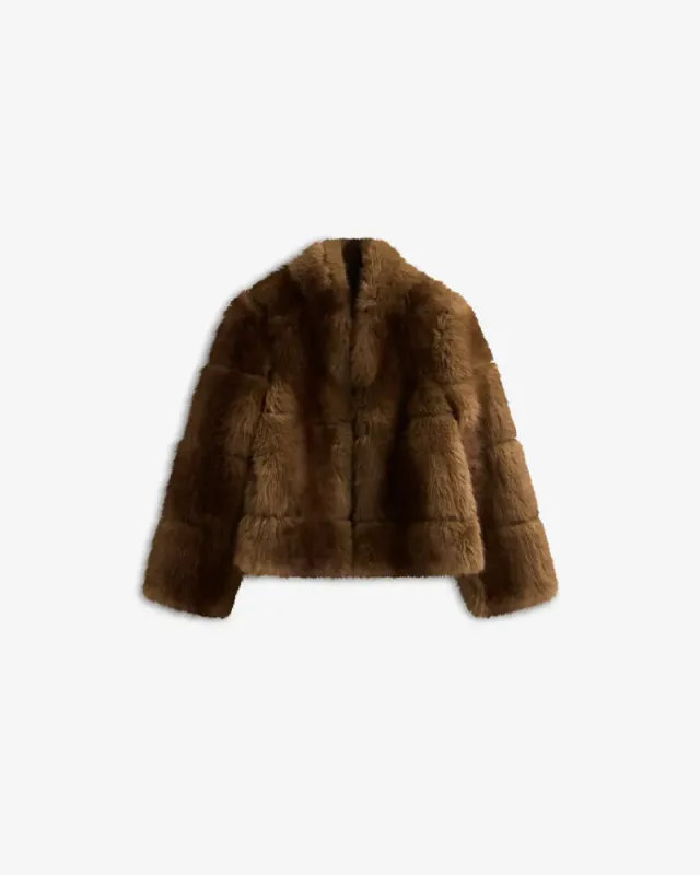 Posh Short Coat Dark Brown 