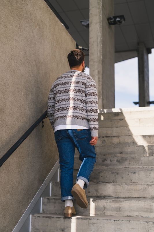 Esben Isle Knit Grey Melange 