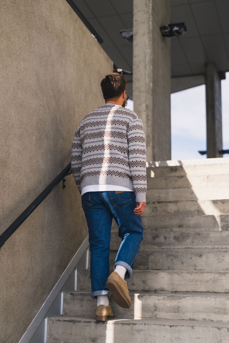 Esben Isle Knit Grey Melange 
