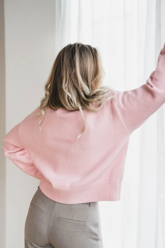Paulina Knit Blouse Light Pink 