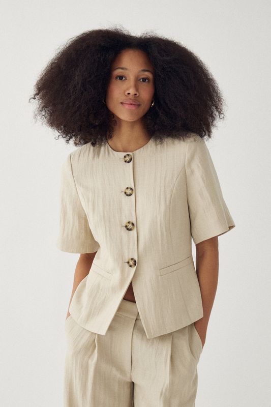 Kasaundra Blazer Oyster 