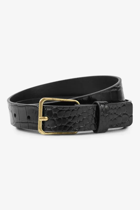 Aiden Belt Black Croco