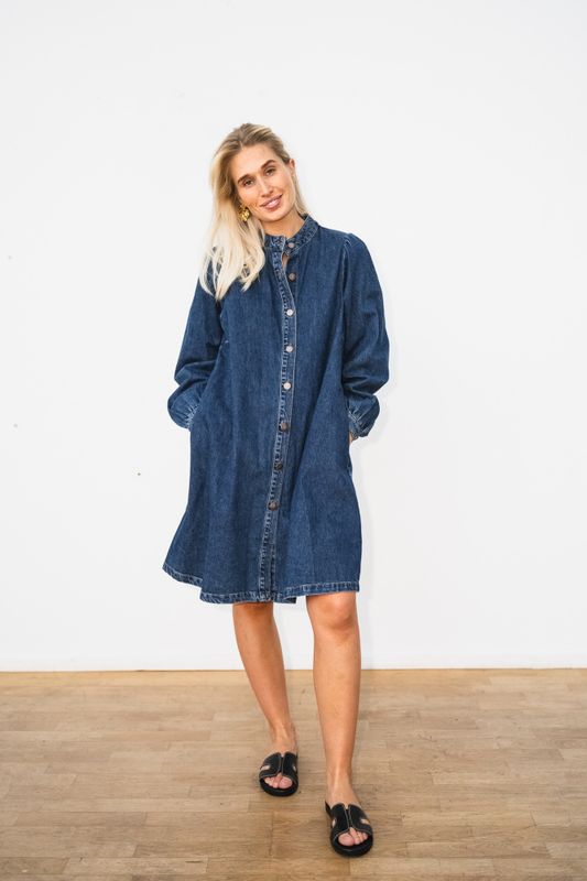 Elena Shirt Dress Mid Blue Wash 