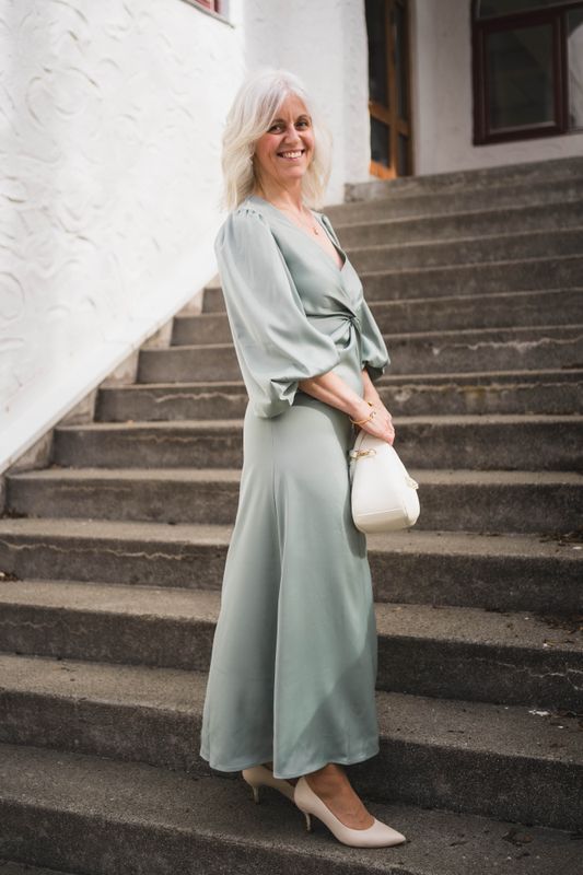 Thea LS Long Dress Green Milieu