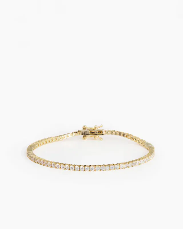 Tennis Bracelet Gold 2 mm 