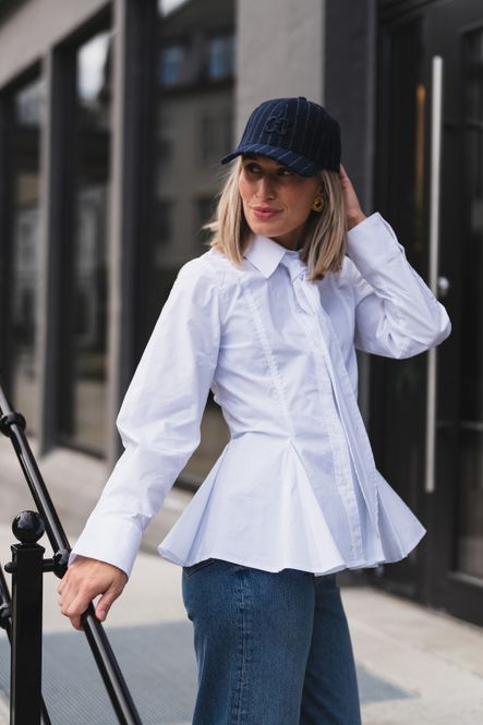 Hovedbilde Poppy Peplum Tie Shirt White 