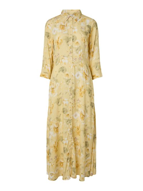 Hovedbilde Savanna Long Shirt Dress Pale Banana Lemon Print 
