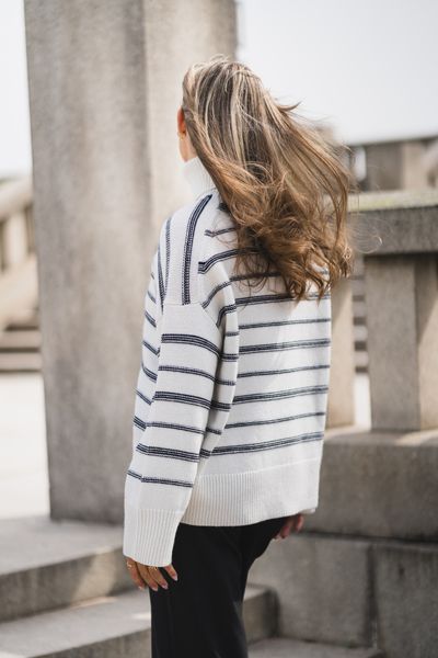 Hovedbilde Sakeiku Stripe Turtleneck 11250 Clear Cream ...