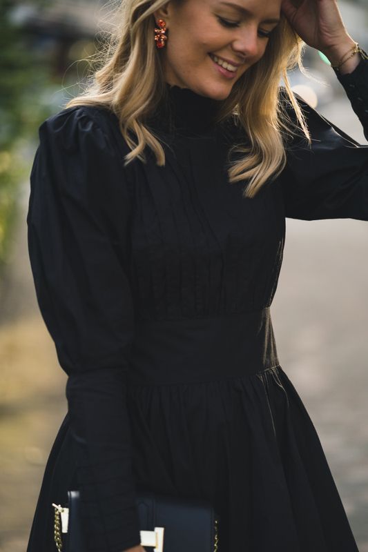 Bohemian Mini Dress Black 