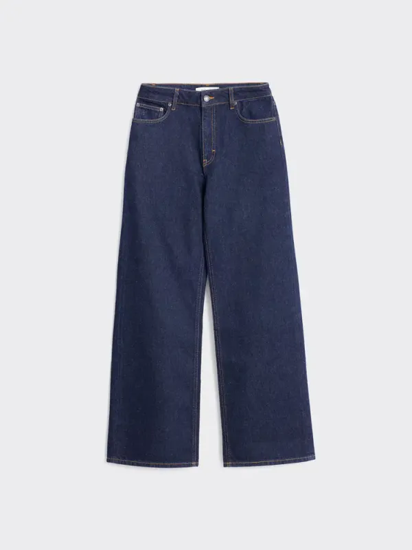 Linden Wide Jeans Dark Blue 