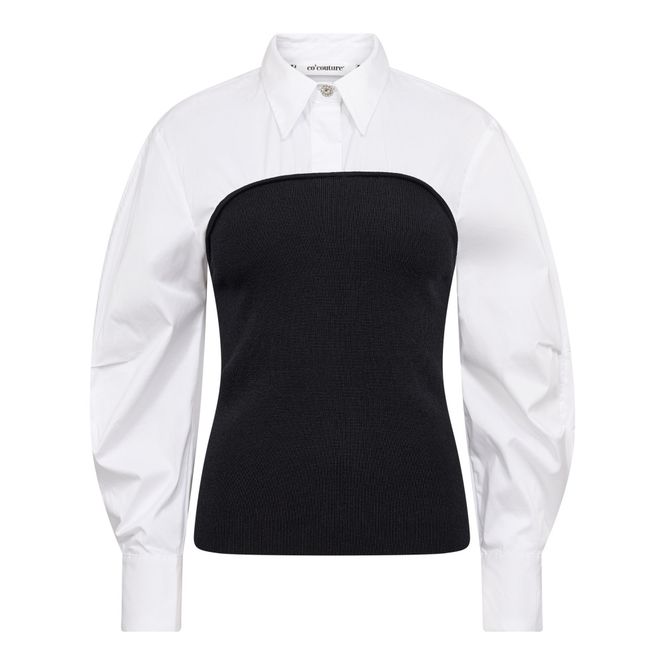 Hovedbilde Mercia Poplin Mix Knit White 