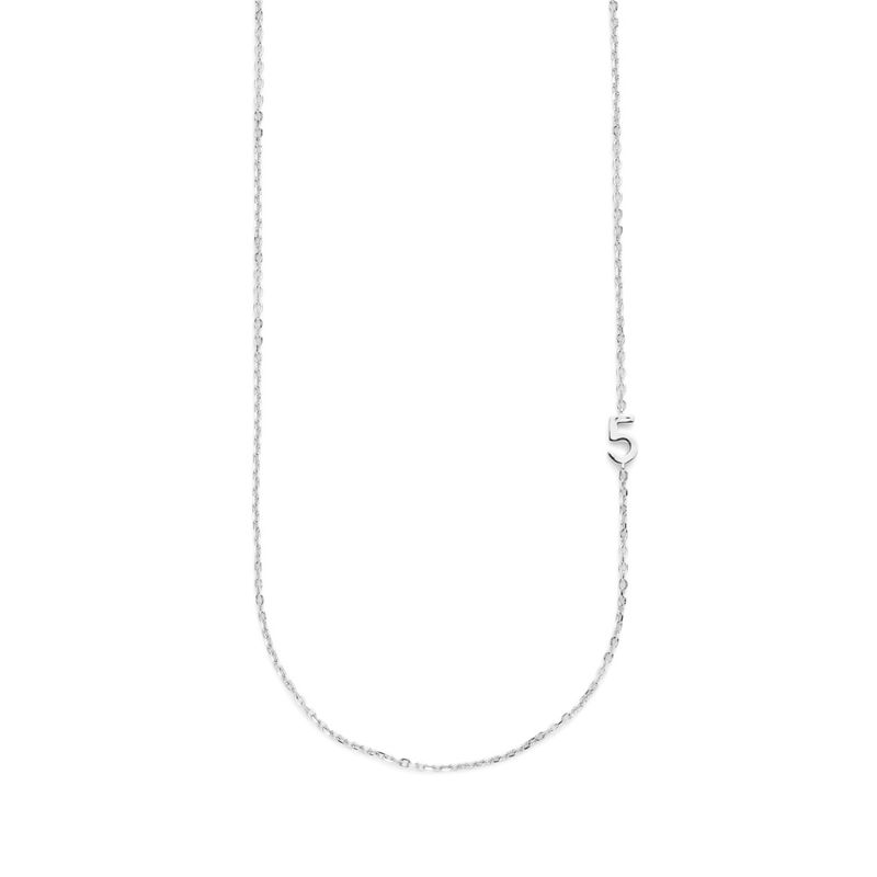 Big Number Necklace Silver - 40L - 5