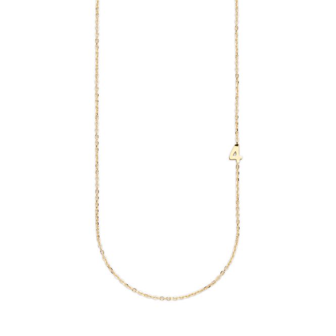 Hovedbilde Big Number Necklace Gold - 40L - 4